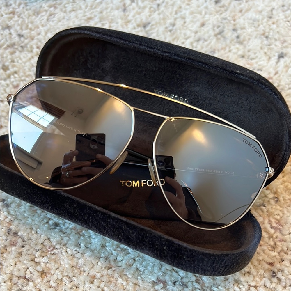Tom Ford Gold Aviator Sunglasses